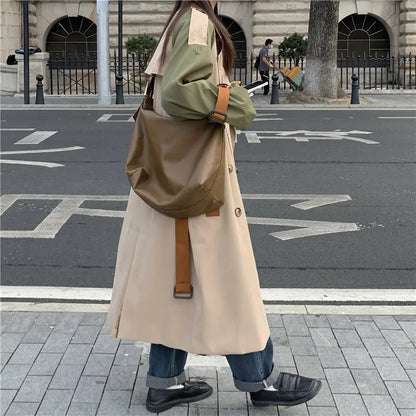 Sungtin Vintage Oversized Women's Trench Coat Jacket