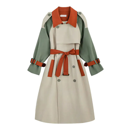 Women's Long Retro Loose Trench Coat