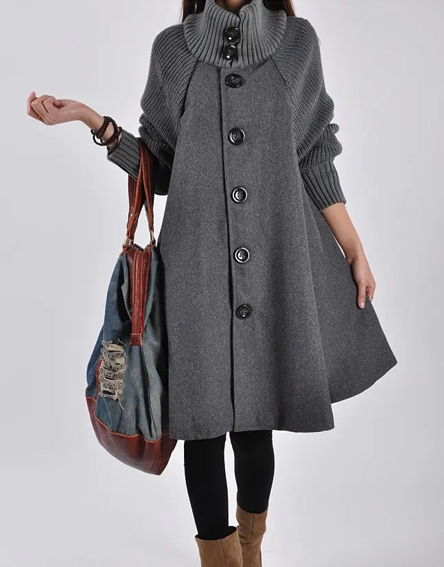 Women's Fashion Mid-Length Trench Coat